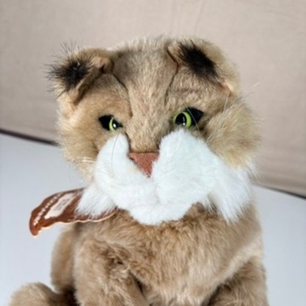 Folkmanis BOBCAT Full Bodied Hand Puppet Folktails 15" Plush Puppet - Picture 4 of 9